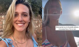 Ola Żebrowska śmieszkuje ze swoich piersi podczas jazdy motorówką: "Ktoś pytał, czy te braletki dobrze trzymają biust"