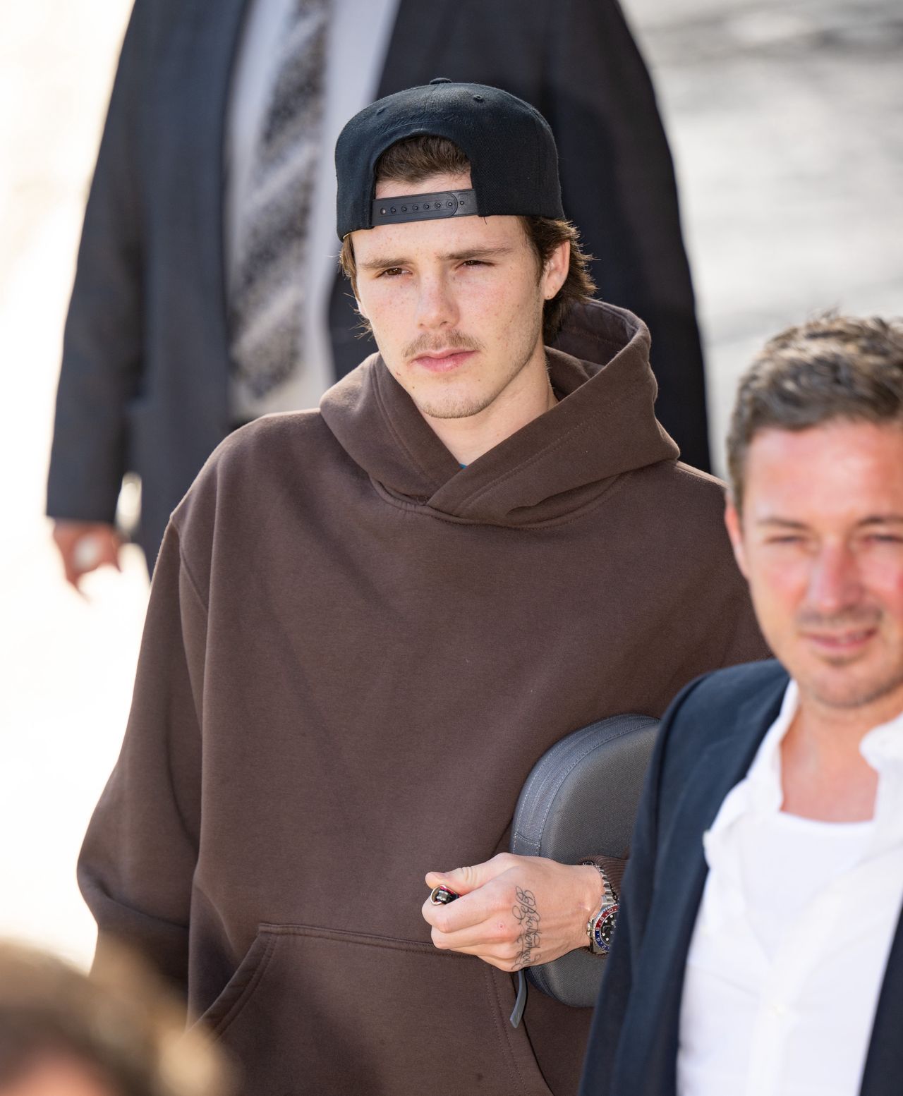 LOS ANGELES, CA - MAY 08: Cruz Beckham is seen at "Jimmy Kimmel Live" on May 08, 2024 in Los Angeles, California.  (Photo by RB/Bauer-Griffin/GC Images)