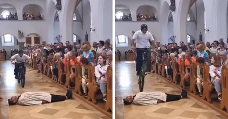 Nagranie z niemieckiego kościoła. Spójrzcie na ministranta