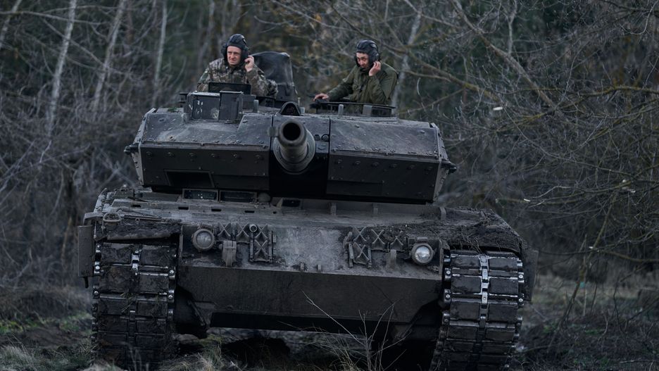 LYMAN REGION, UKRAINE - DECEMBER 26: Movement of tanks and inspection during crew rest on December 26, 2023 in Lyman Region, Kreminna Forest, Ukraine. On 2 July 2023 Ukraine had reportedly received 54 Leopard 2A4 from NATO-member countries. The Leopard 2A6 includes the addition of the Rheinmetall 120 mm L/55 smoothbore gun and other changes. All German tank battalions of the "crisis intervention forces" are equipped with the A6. Canada purchased twenty Leopard 2A6s from the Netherlands. These were delivered in 2007. Portugal purchased 37 Leopard 2A6s from the Dutch in 2007, with delivery in 2008. In January 2014, Finland purchased 100 L2A6s, as well as munitions, simulators, and a ten-year supply of reserve parts from the Netherlands. (Photo by Libkos/Getty Images)