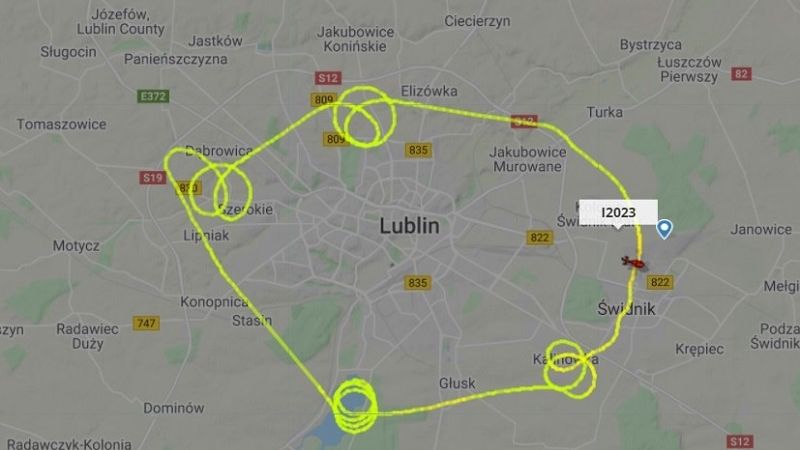 Wtorkowy lot helikoptera nad Lublinem