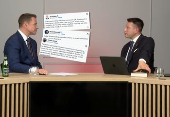 Emocje nie tylko podczas rozmowy. Internet huczy ws. Trzaskowskiego