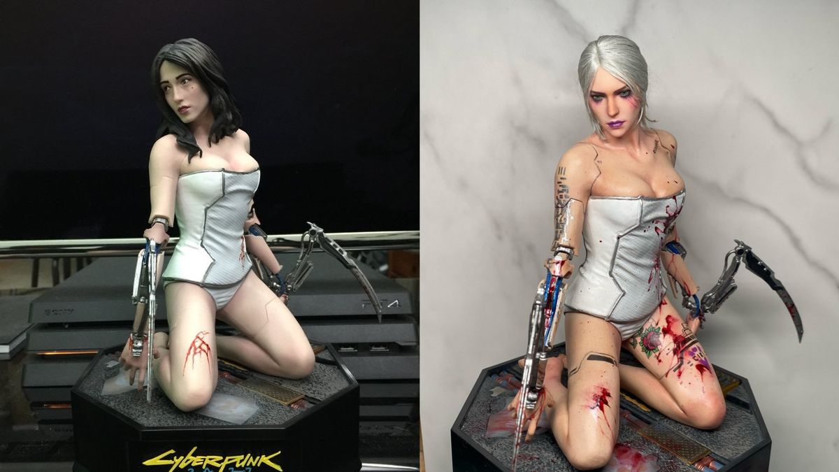 Figurka z Cyberpunk 2077