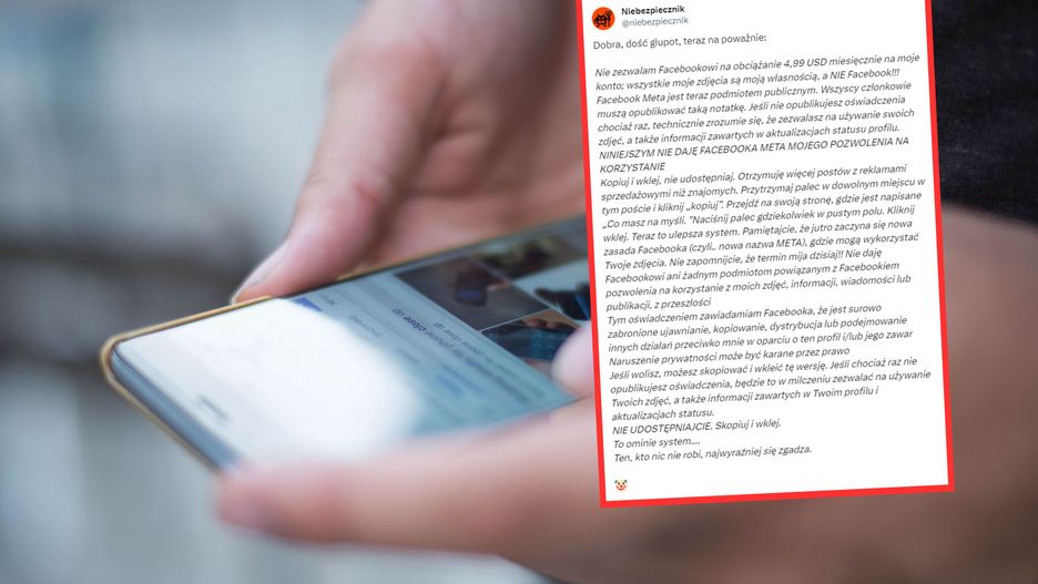 Oświadczenie Facebook. To kolejny łańcuszek