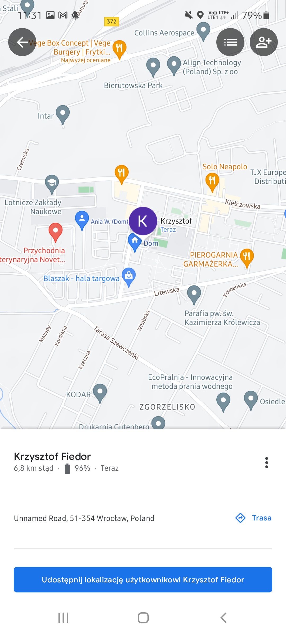Google Maps: udostępniona lokalizacja i nie tylko