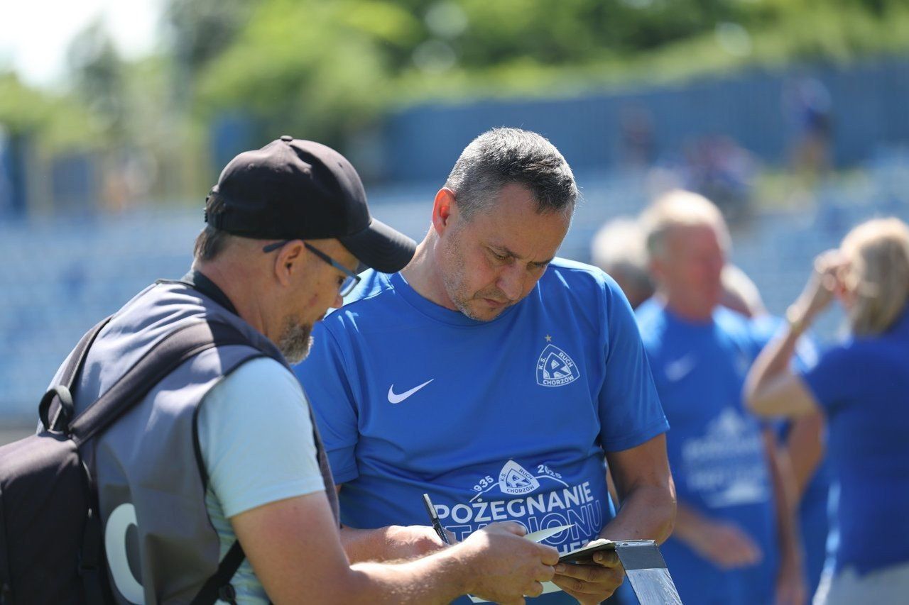 Mariusz Śrutwa zagrał w drużynie gwiazd Ruchu Chorzów na pożegnanie stadionu na Cichej