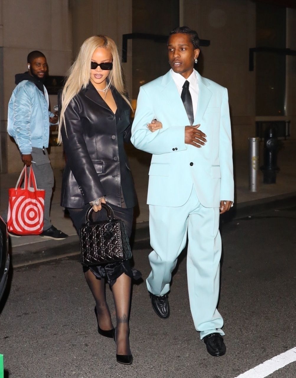Rihanna and A$AP Rocky on their way to a party