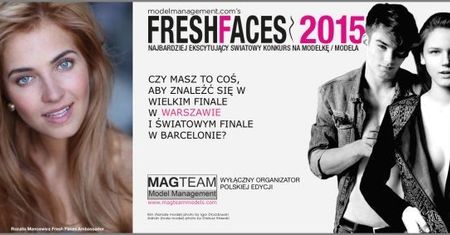 Fresh Faces 2015 - polska edycja internetowego konkursu modelingowego
