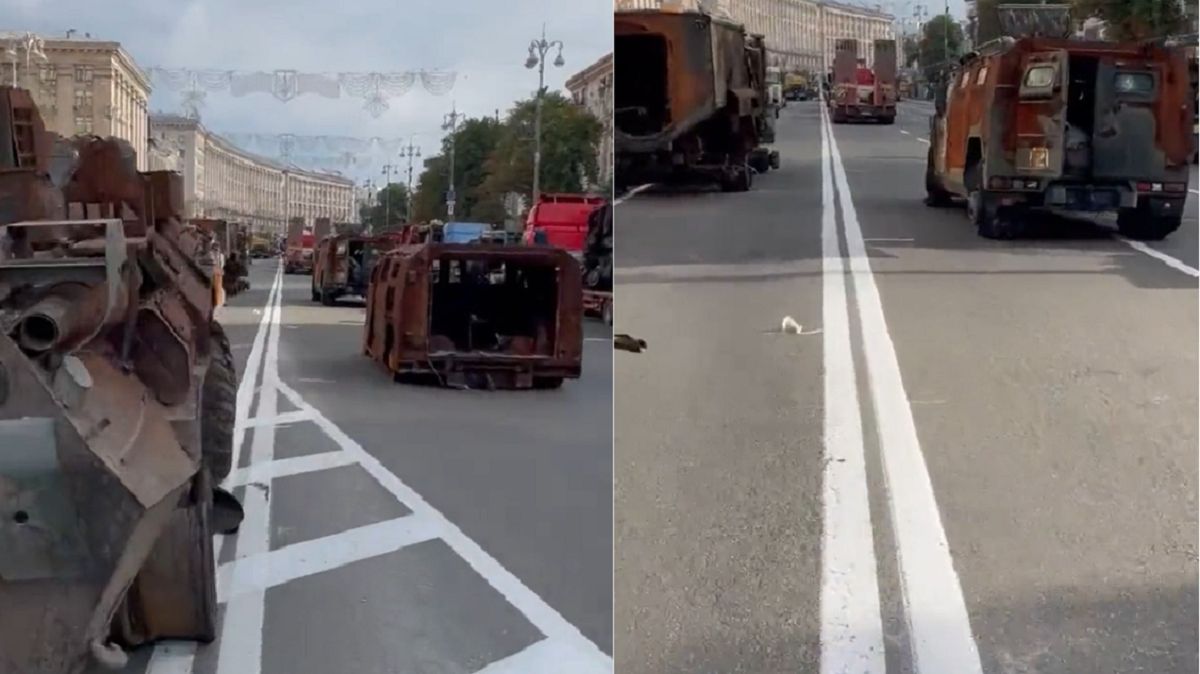 "Parada" zniszczonego rosyjskiego sprzętu w Kijowie