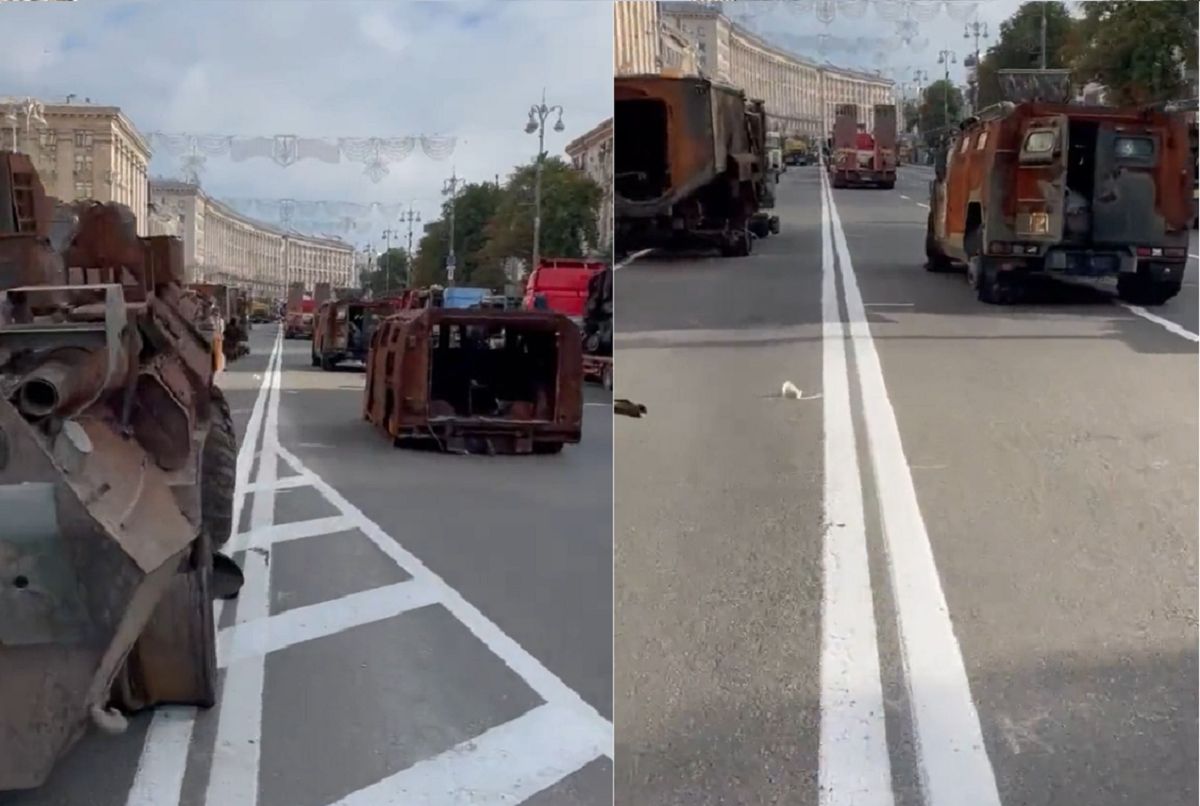 "Parada" zniszczonego rosyjskiego sprzętu w Kijowie