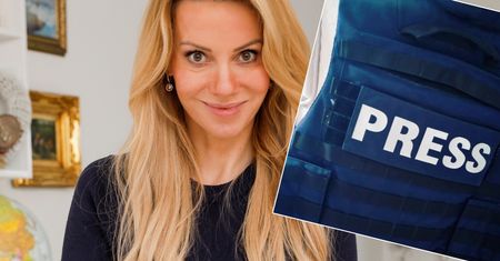 Małgorzata Opczowska robi dobrą minę do złej gry. Mąż wyjechał, została sama