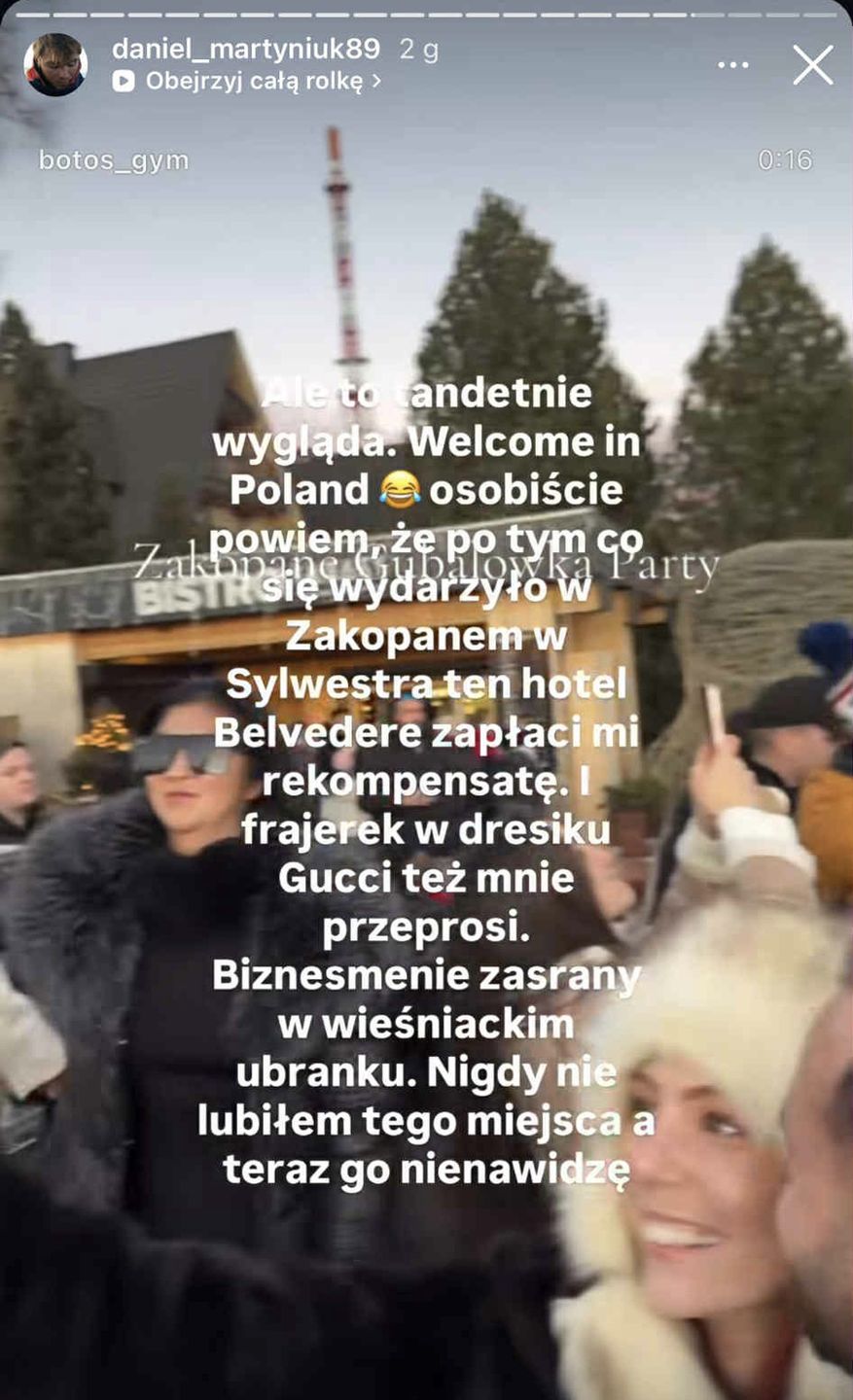 Daniel Martyniuk na Instagramie