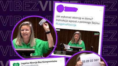 Projekt "Legalna aborcja. Bez kompromisów" odrzucony. Na mównicy sejmowej instrukcja o aborcji