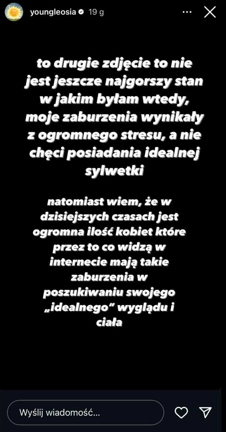 Young Leosia otworzyła się na temat zaburzeń odżywiania