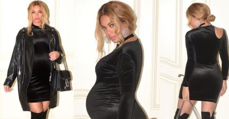 Ciężarna Beyonce pozuje na tle drzwi z torebką za 20 tysięcy (FOTO)