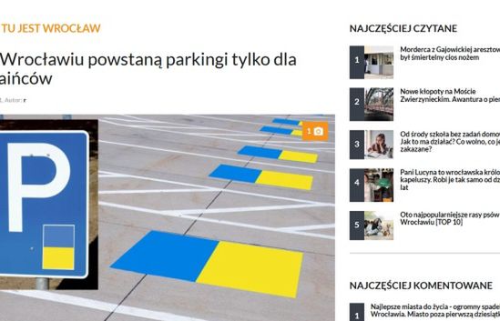 „Żart” z parkingów tylko dla Ukraińców w lokalnym serwisie. „Nie na miejscu”
