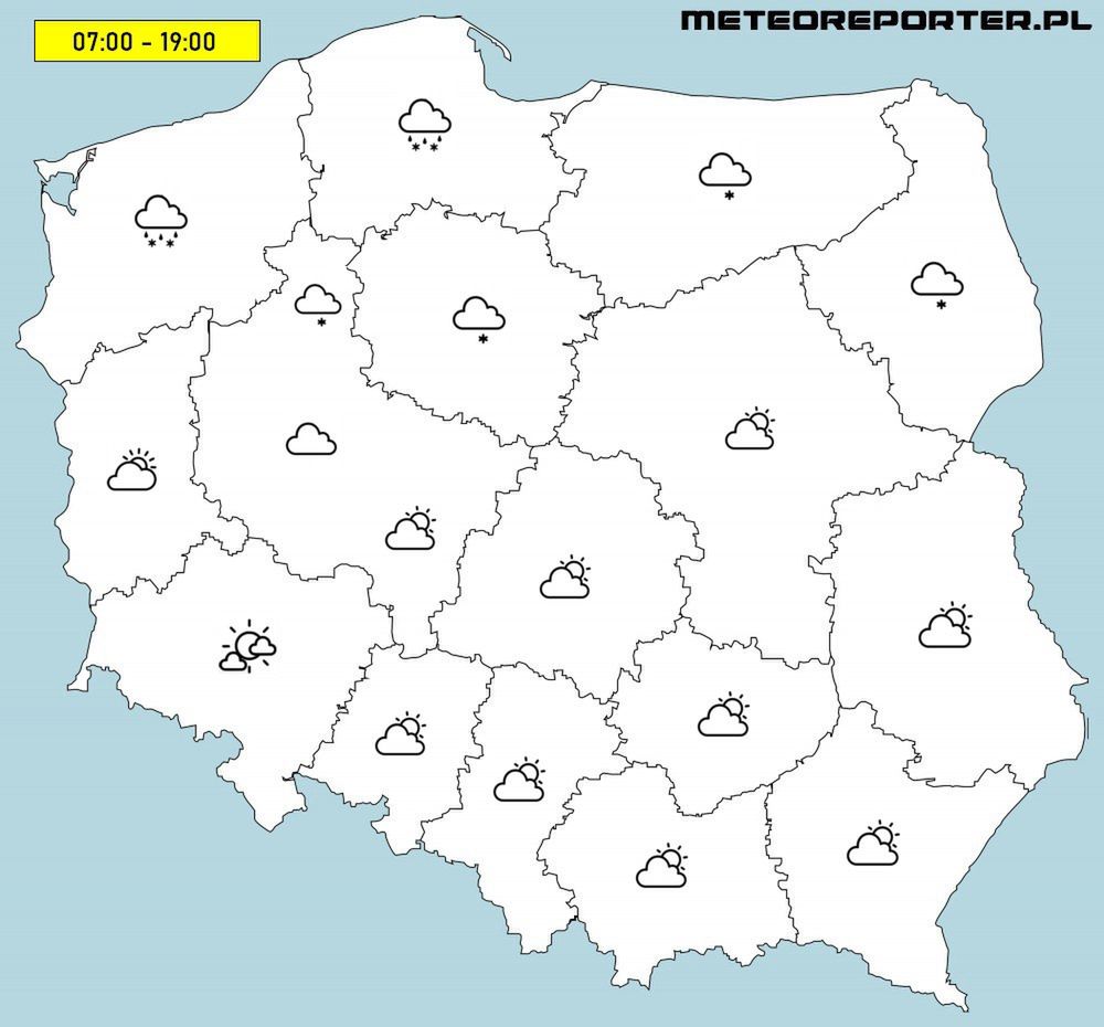 Pogoda. Poniedziałek z licznymi przejaśnieniami