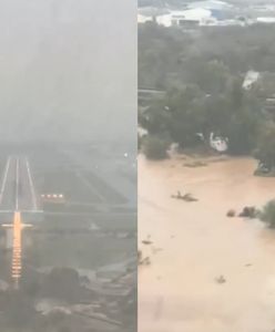 Przerażający moment. Jest nagranie z lądowania w czasie burzy