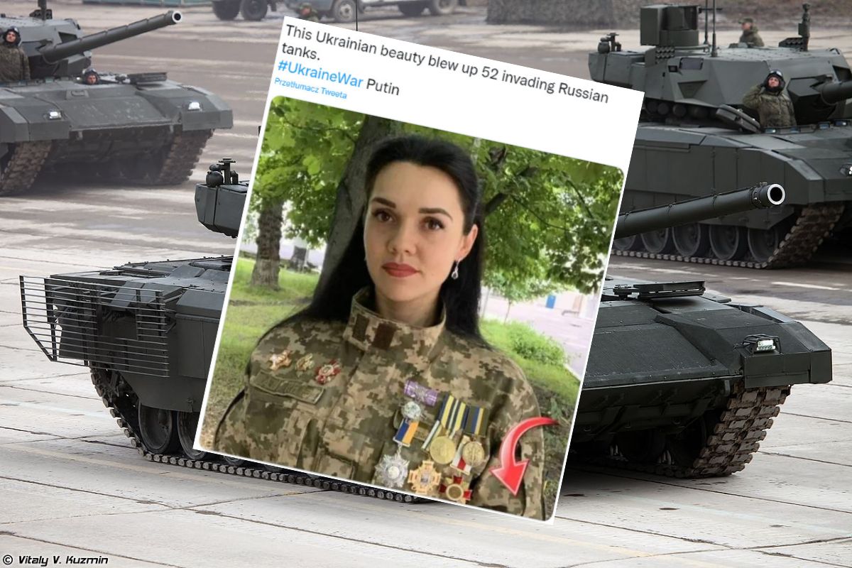 Piękna Ukrainka zniszczyła 52 rosyjskie czołgi? Niestety, to nieprawda