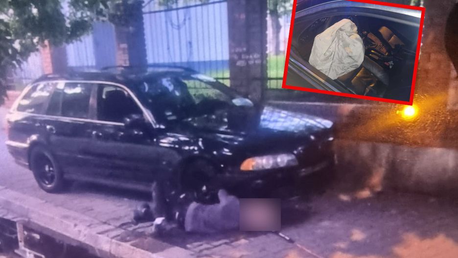 Pijany kierowca rozbił BMW o mur szkoły