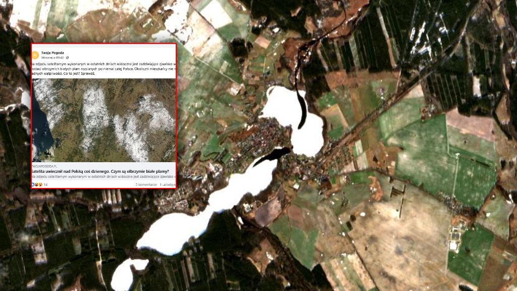 Zdjęcia satelitarne ujawniły olbrzymie białe plamy nad Polską. 
