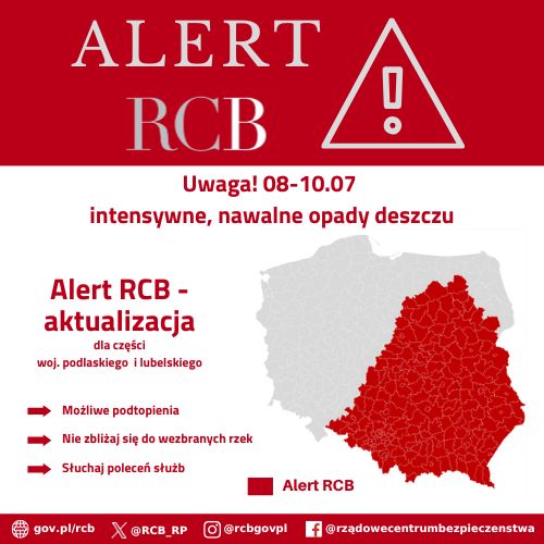 Uwaga! Alert RCB - kolejna aktualizacja