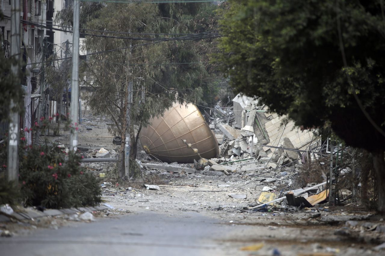 A destroyed mosque