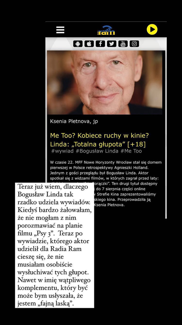 Gorzkie słowa Koziejowskiej na temat Bogusława Lindy