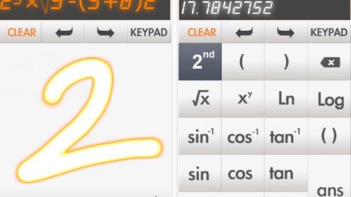 Kalkulator na iPhone’a, w którym rysuje się cyfry 1
