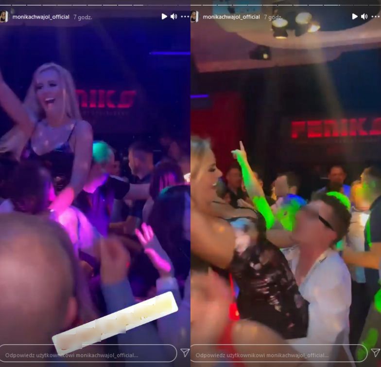 Monika Chwajoł imprezuje w klubie