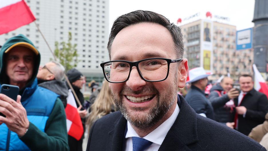 Law and Justice party politician Daniel Obajtek during Independence March in Warsaw, Poland on November 11, 2024. (Photo by Jakub Porzycki/NurPhoto via Getty Images)