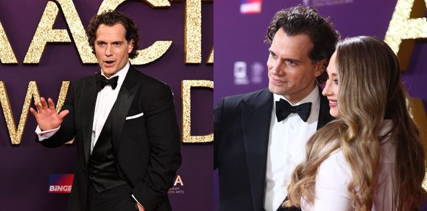 Świeżo upieczeni rodzice Henry Cavill i Natalie Viscuso rozdają uśmiechy na ściance