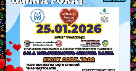 Poraj: 34. Finał WOŚP: Program i atrakcje dla całych rodzin!