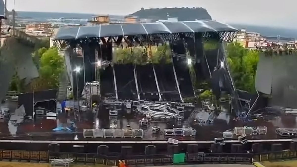 Katastrofa budowlana. Dużą scenę zniszczył wiatr