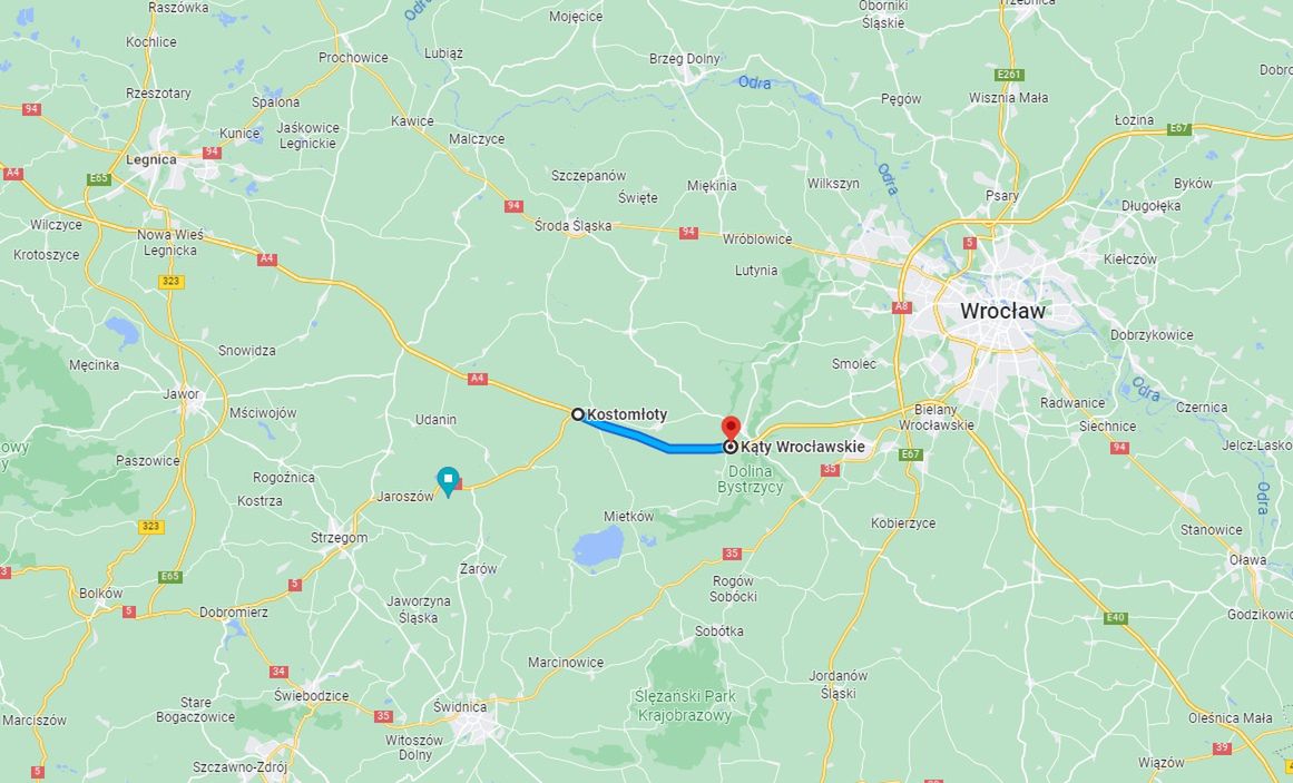 Odcinkowy pomiar prędkości pod Wrocławiem