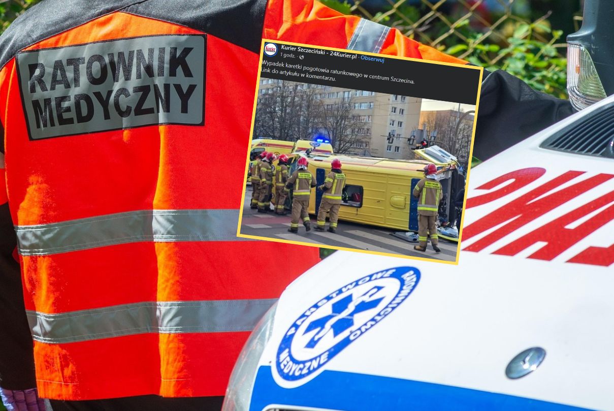 Są ranni. Groźny wypadek karetki w centrum Szczecina