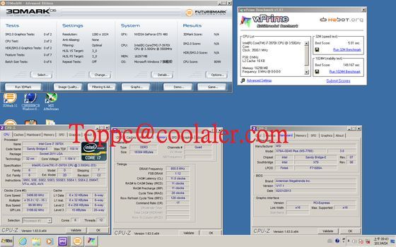 Intel Core i7 3970X EE procesor 3DMark 2006 wPrime wydajność zrzut ekranu