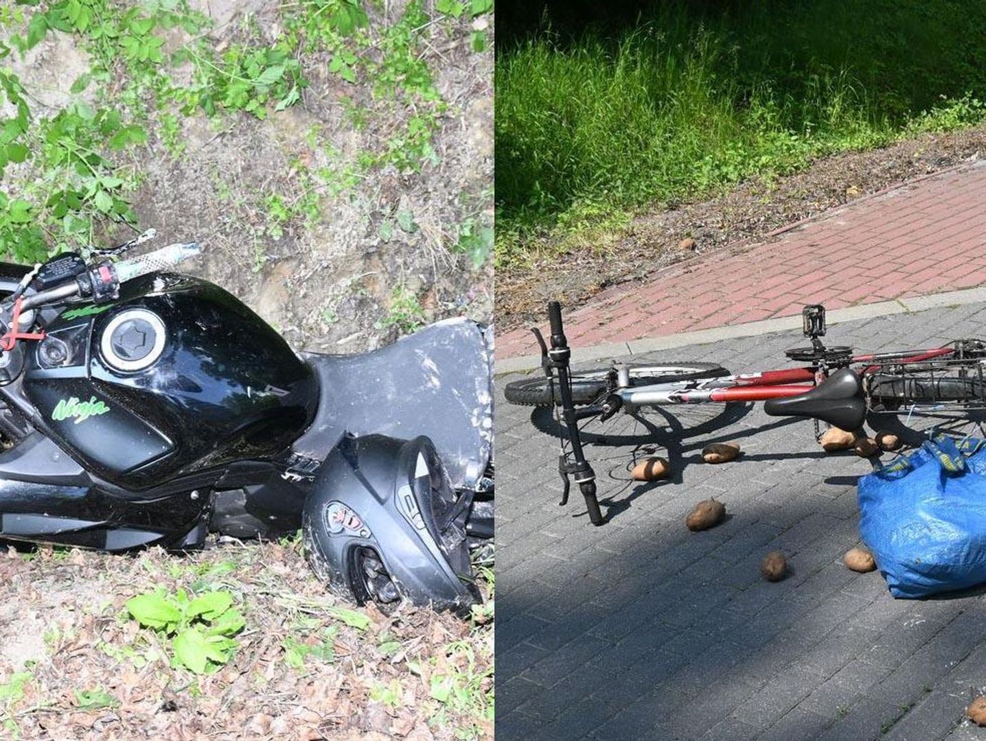 Lubelskie: Fatalne skutki zderzenia motocyklisty z rowerzystą. Pierwszy wyprzedzał, drugi chciał skręcić