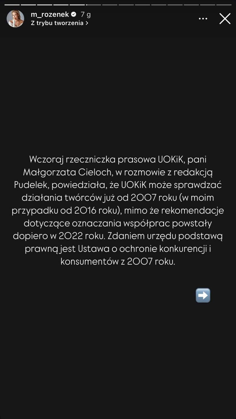 Oświadczenie Małgorzaty Rozenek