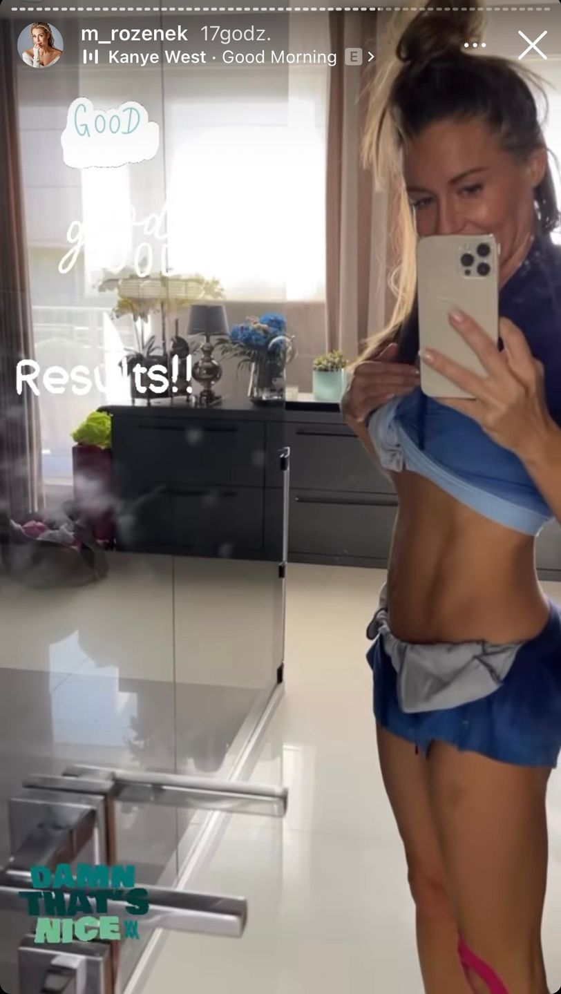 Małgorzata Rozenek chwali się płaskim brzuchem