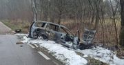 Lód, łuk drogi i pożar. Groźne zdarzenie w powiecie płońskim