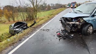 Baranów: Utrudnienia na DK16 po zderzeniu trzech pojazdów