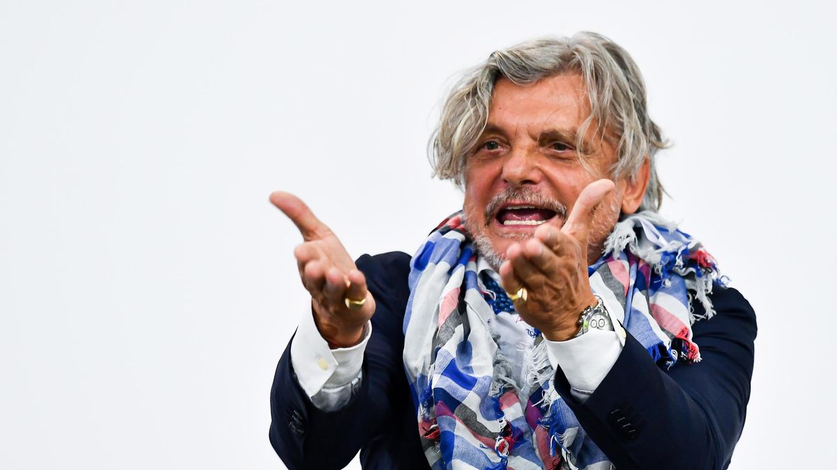 epa09625495 (FILE) - Sampdoria's president Massimo Ferrero before the Italian Serie A soccer match UC Sampdoria vs SS Lazio at Luigi Ferraris Stadium in Genoa, Italy, 25 August 2019 (re-issued on 06 December 2021). On 06 December 2021 Massimo Ferrero was arrested by the Italian Guardia di Finanza (Finance Police) as part of an investigation for corporate crimes and bankruptcy.  EPA/SIMONE ARVEDA *** Local Caption *** 55417359 Dostawca: PAP/EPA.