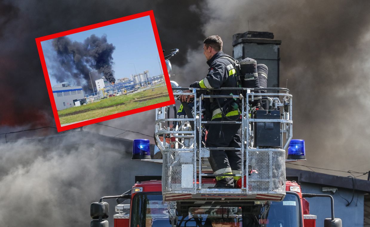 Pożar w zakładzie Synthosu w Oświęcimiu. Jedna osoba poszkodowana