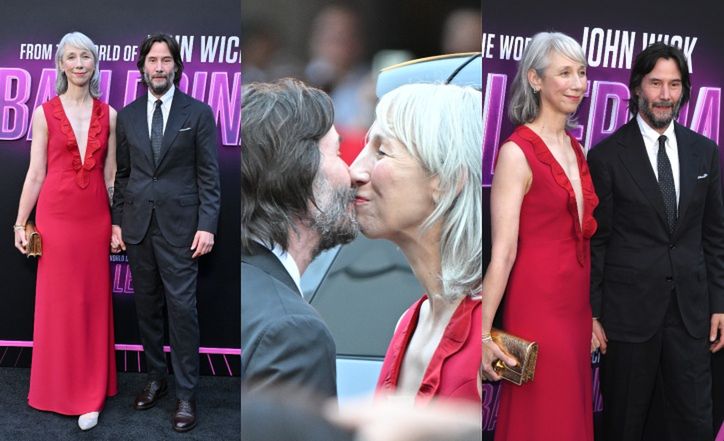 Keanu Reeves z ukochaną na premierze "Balleriny"