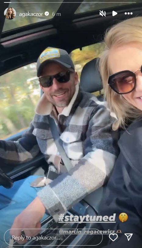 Kaczorowska i Rogacewicz nadają z samochodu