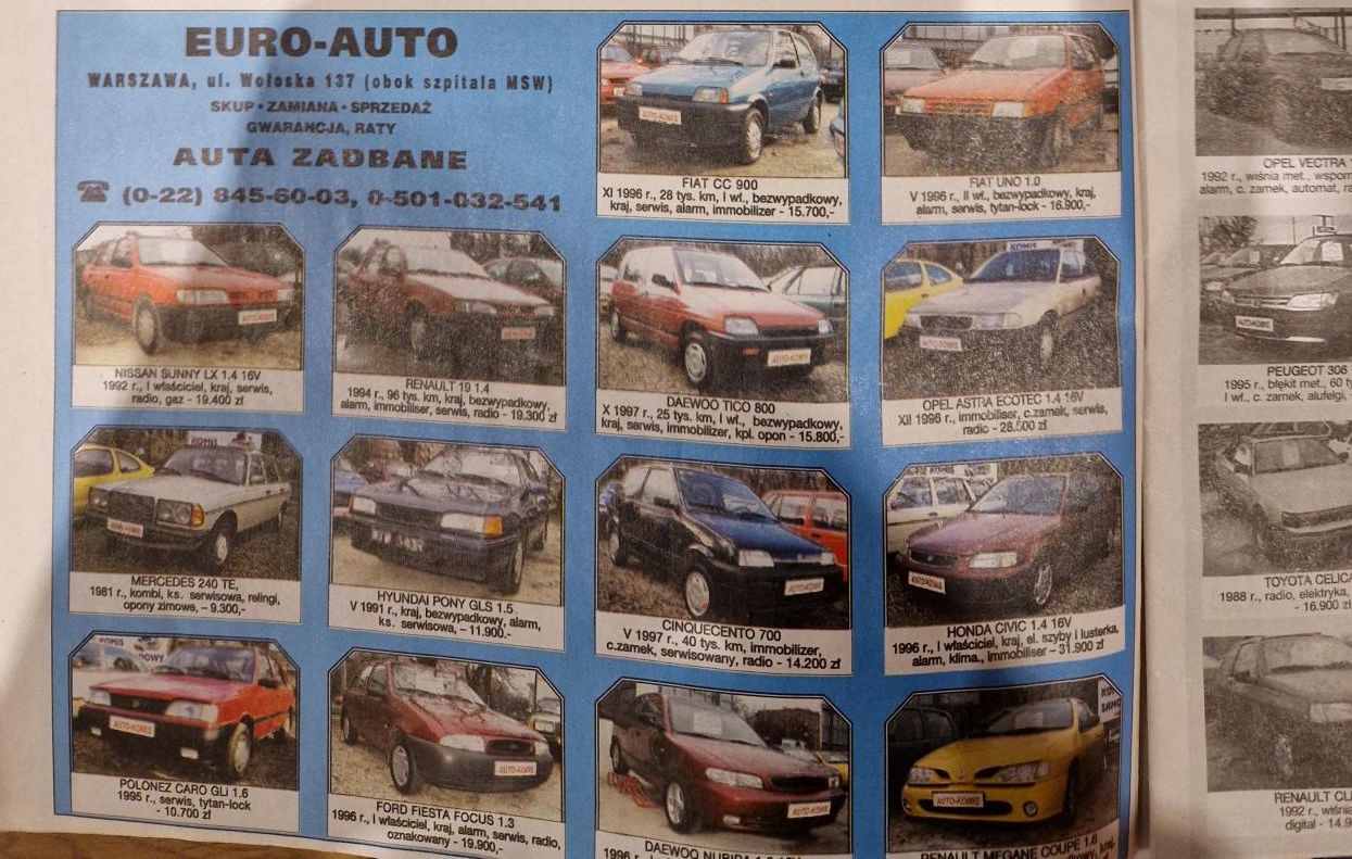 Samochody używane w 2000 roku