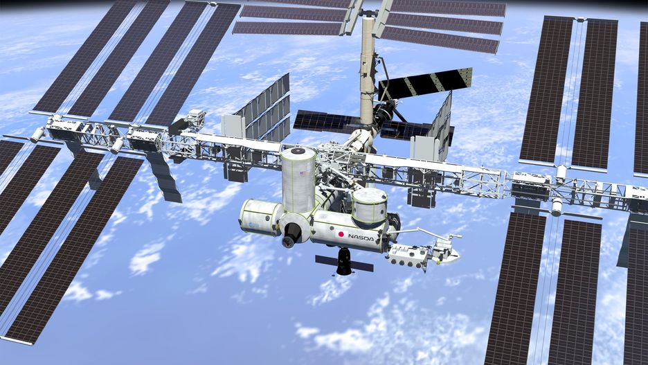 International Space Station
This artist's concept shows the International Space Station when its assembly sequence is completed in 2004, including minor changes to the final station configuration agreed upon by international partners in May 1998. The changes included reducing the number of Russian modules on the station by one while expanding the size of another Russian module. The 1-million pound station will have a pressurized volume equal to two jumbo jets and an acre of solar panels. (NASA image)
NASA
space, ISS, space station, NASA