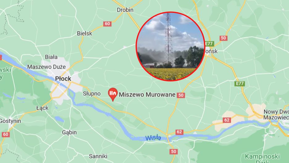 Płoną śmieci pod Płockiem