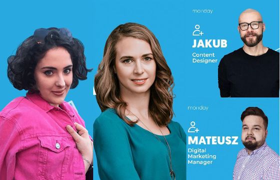 Marta Szafranek, Katarzyna Szkiłądź, Mateusz Strzałkowski i Jakub Grzelecki w Monday